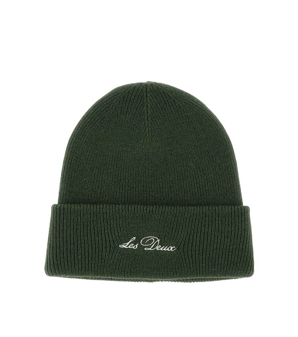 Dark Green Logo Beanie Cap 1