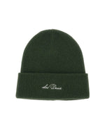 Dark Green Logo Beanie Cap 1