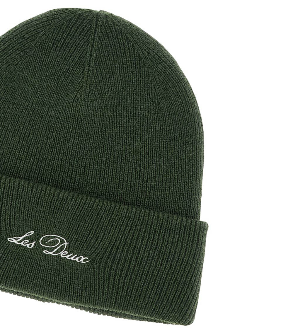 Dark Green Logo Beanie Cap 2