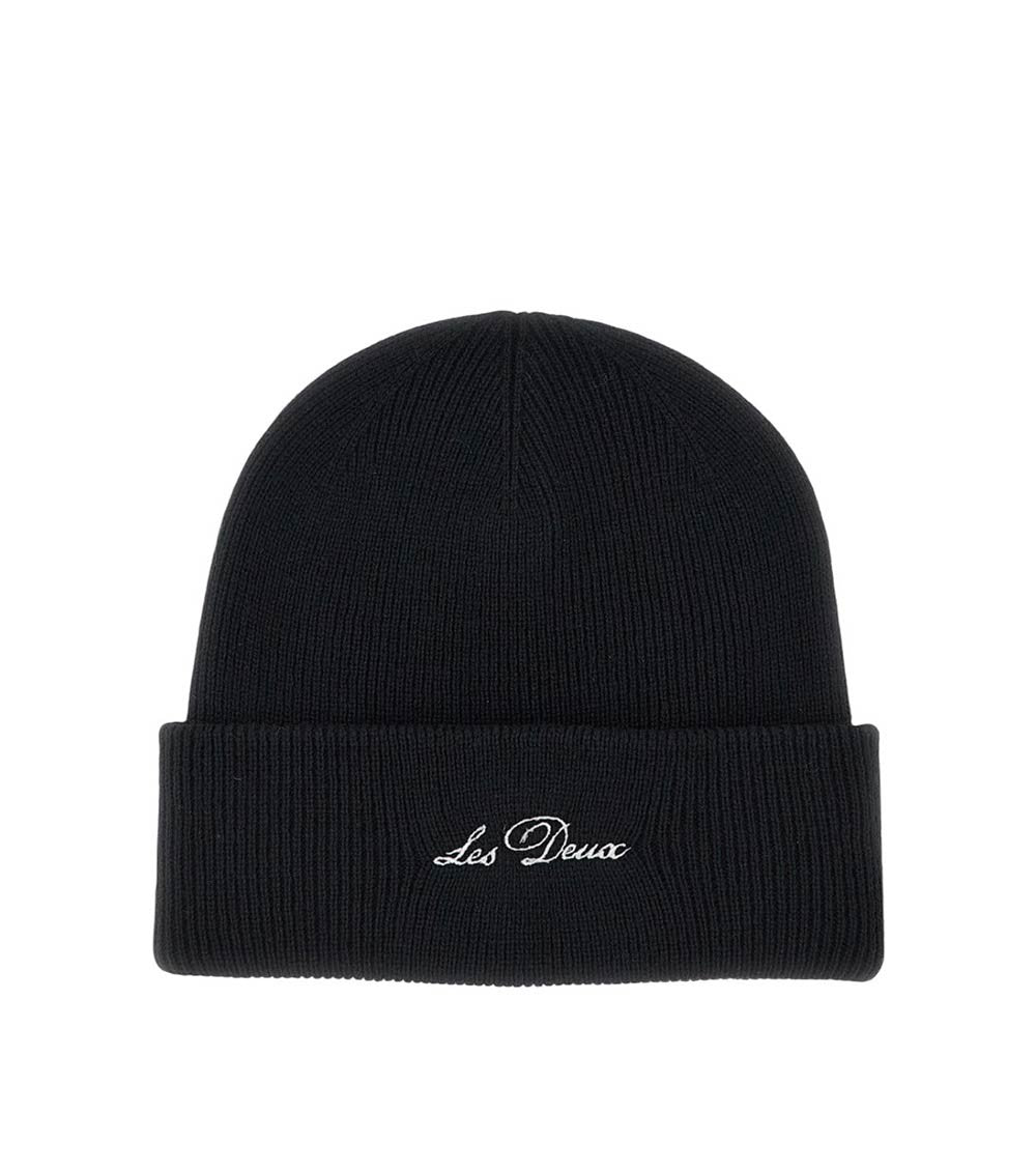 Black Logo Beanie Cap 1