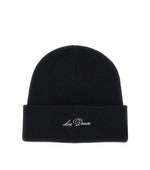 Black Logo Beanie Cap 1