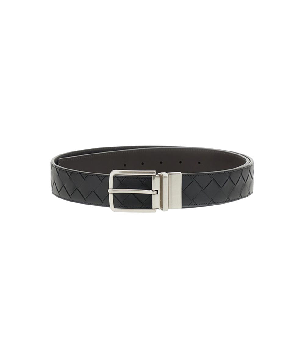 Black Textured Reversible  Belt 1