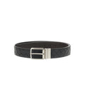 Black Textured Reversible  Belt 1