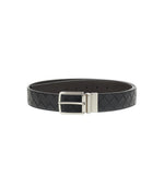 Black Textured Reversible  Belt 1