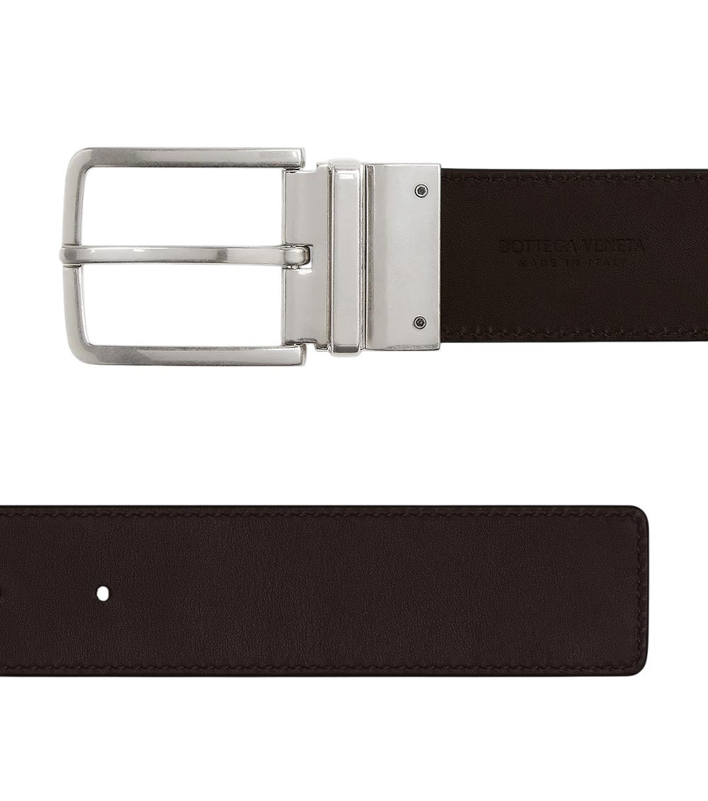 Black Textured Reversible  Belt 3