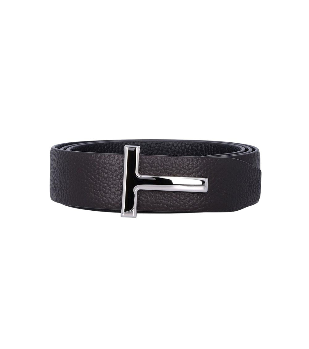 Dark Brown T Logo Belt 1