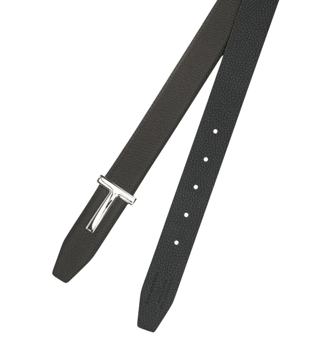 Dark Brown T Logo Belt 4