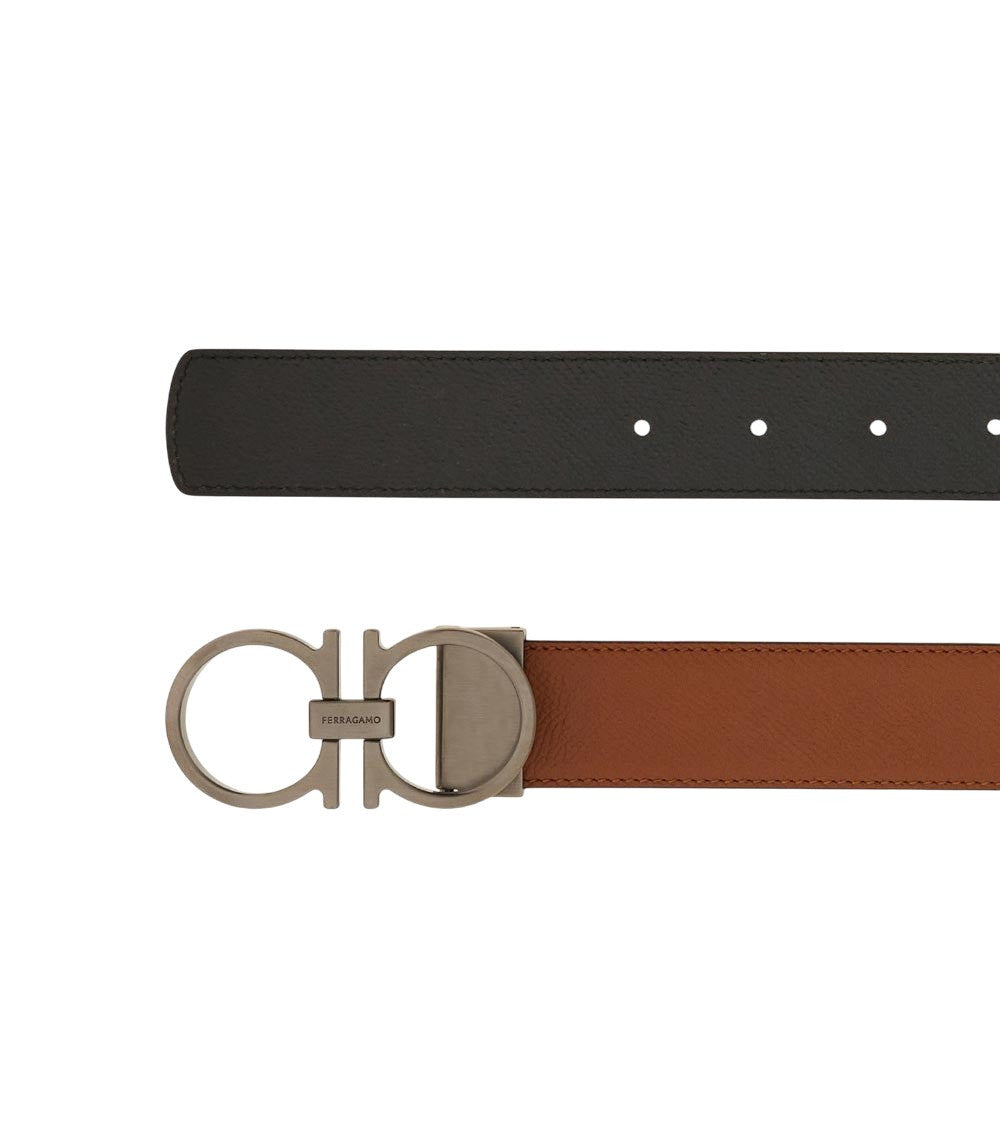 Brown Textured Reversible Belt 3