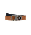 Brown Black Solid Reversible Belt 1