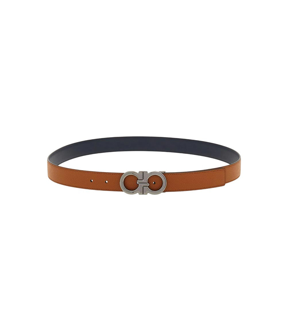 Brown Black Solid Reversible Belt 2