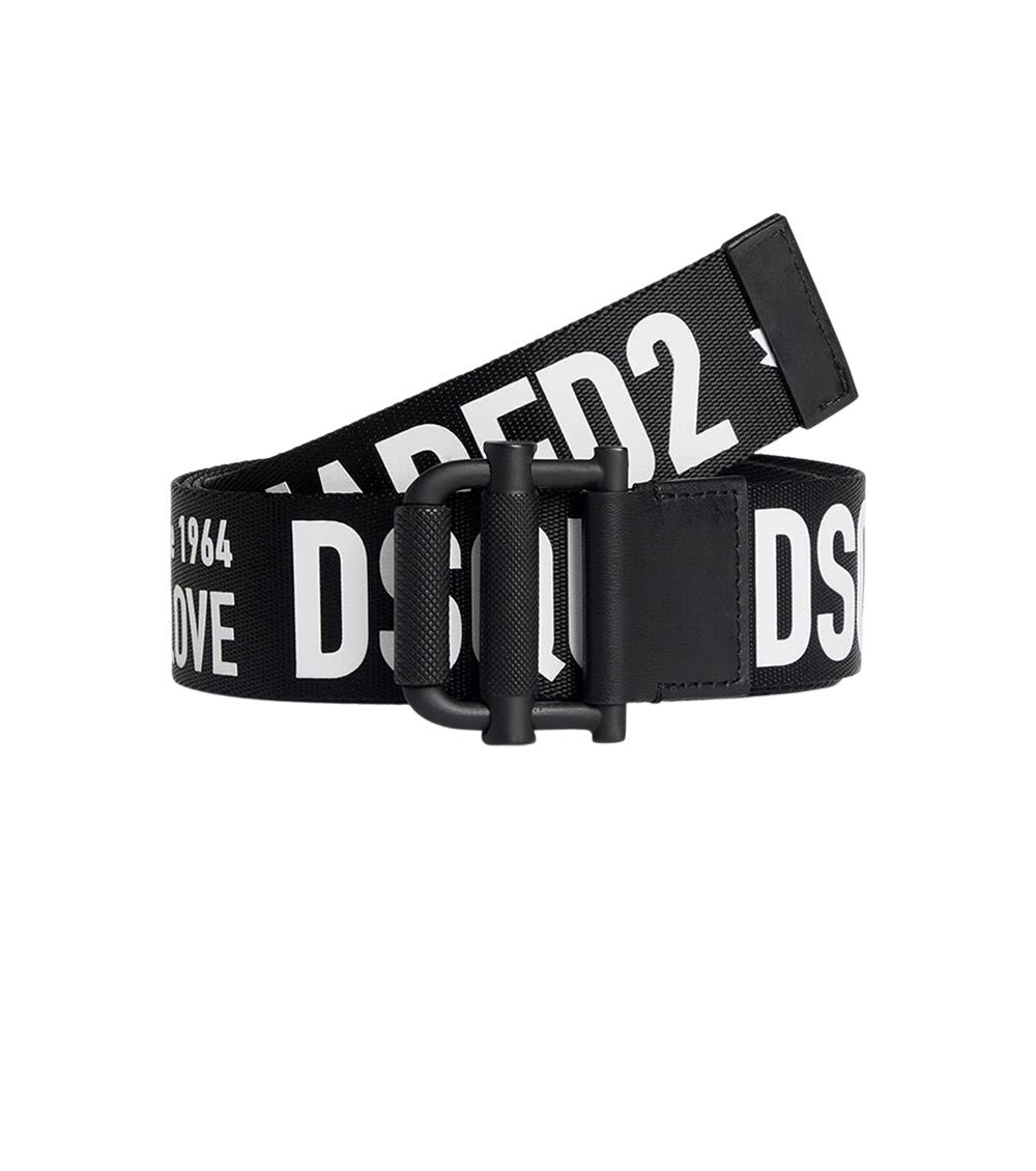 Black Logo Adjustable Belt 1