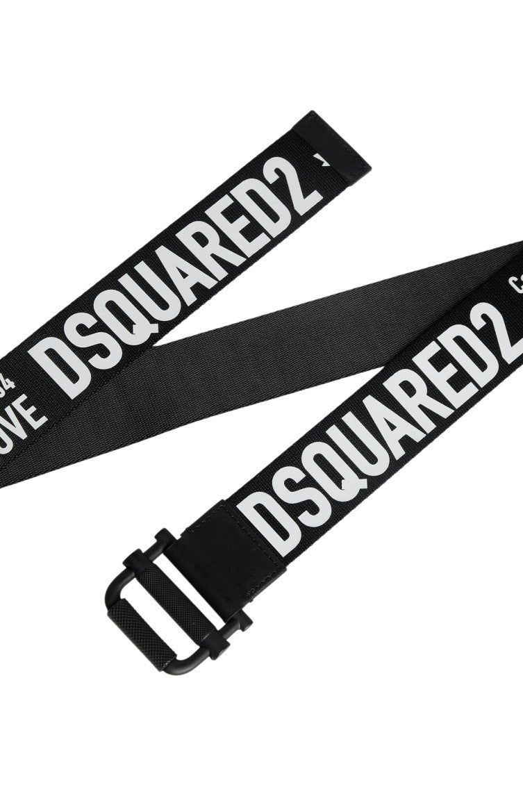Black Logo Adjustable Belt 3