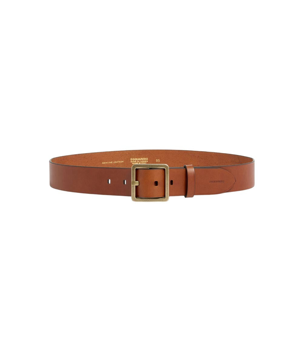 Brown Solid Buckle Belt 2