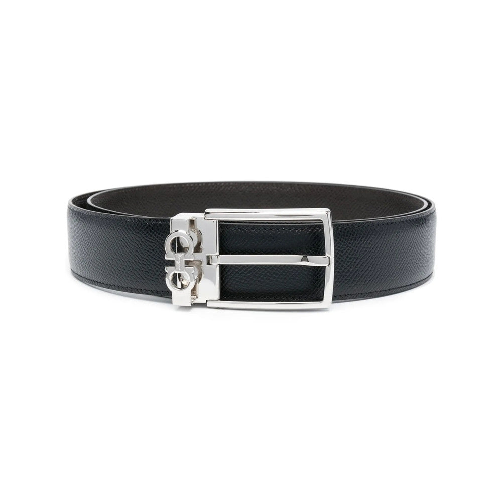 Black Textured Reversible Belt 1