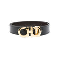 Black Gancini Solid Reversible Belt 1