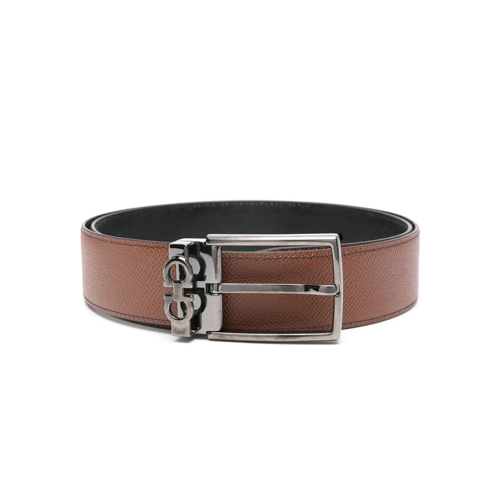 Brown Textured Reversible Belt 1