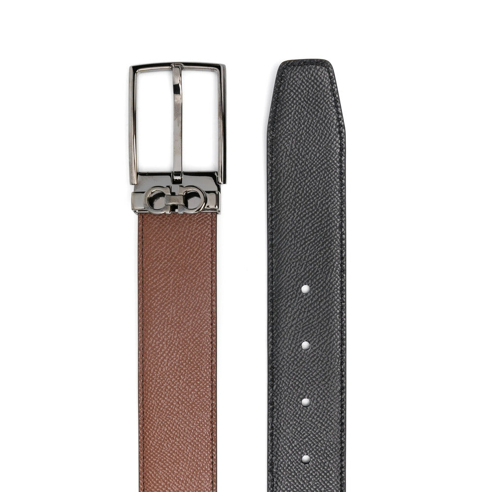 Brown Textured Reversible Belt 2