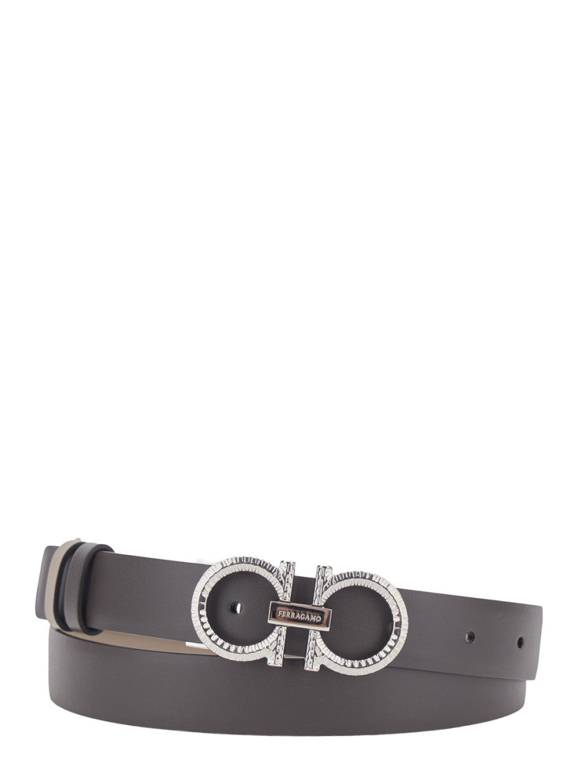 Brown Solid Reversible Belt 1