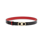 Black Gancini Solid Reversible Belt 1