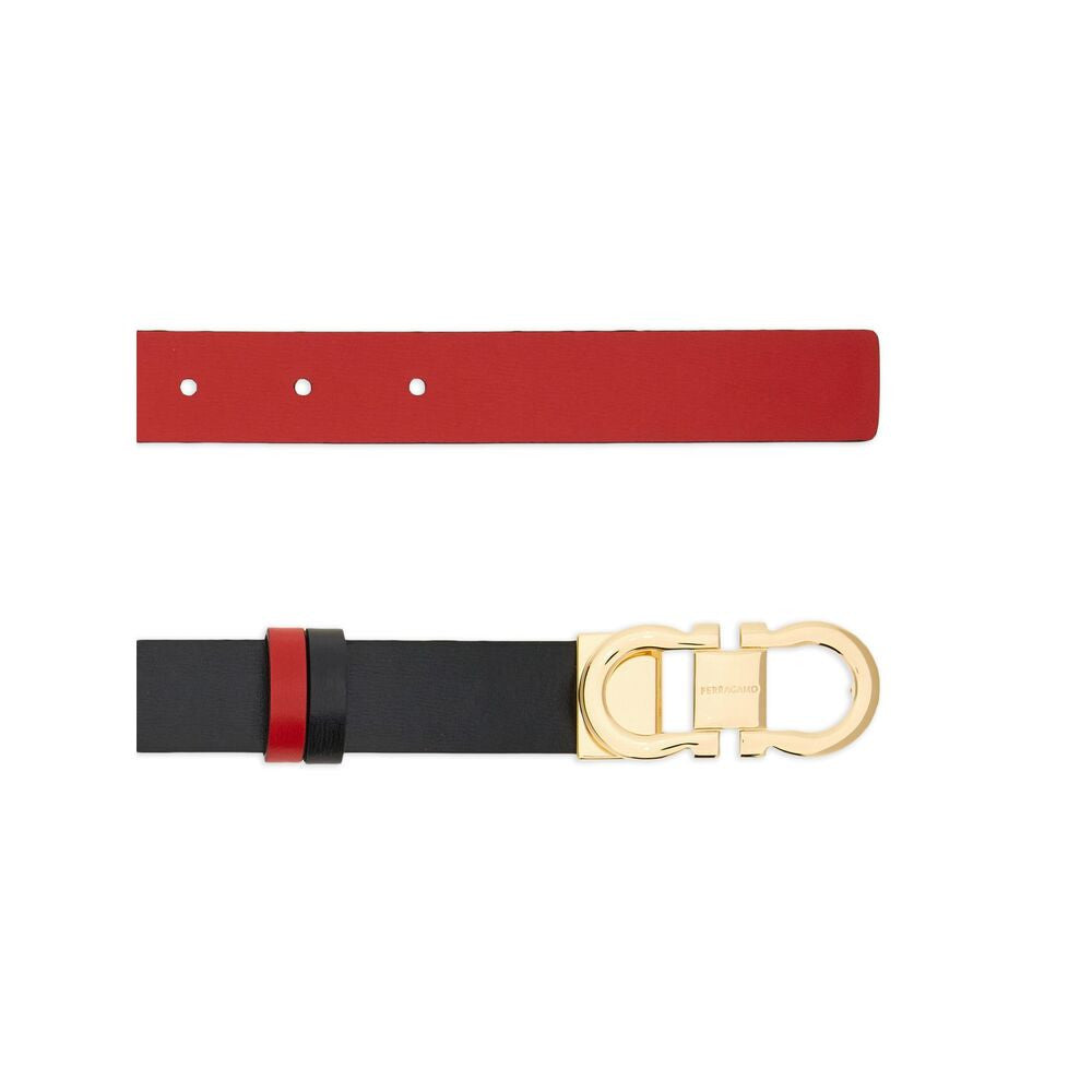 Black Gancini Solid Reversible Belt 2
