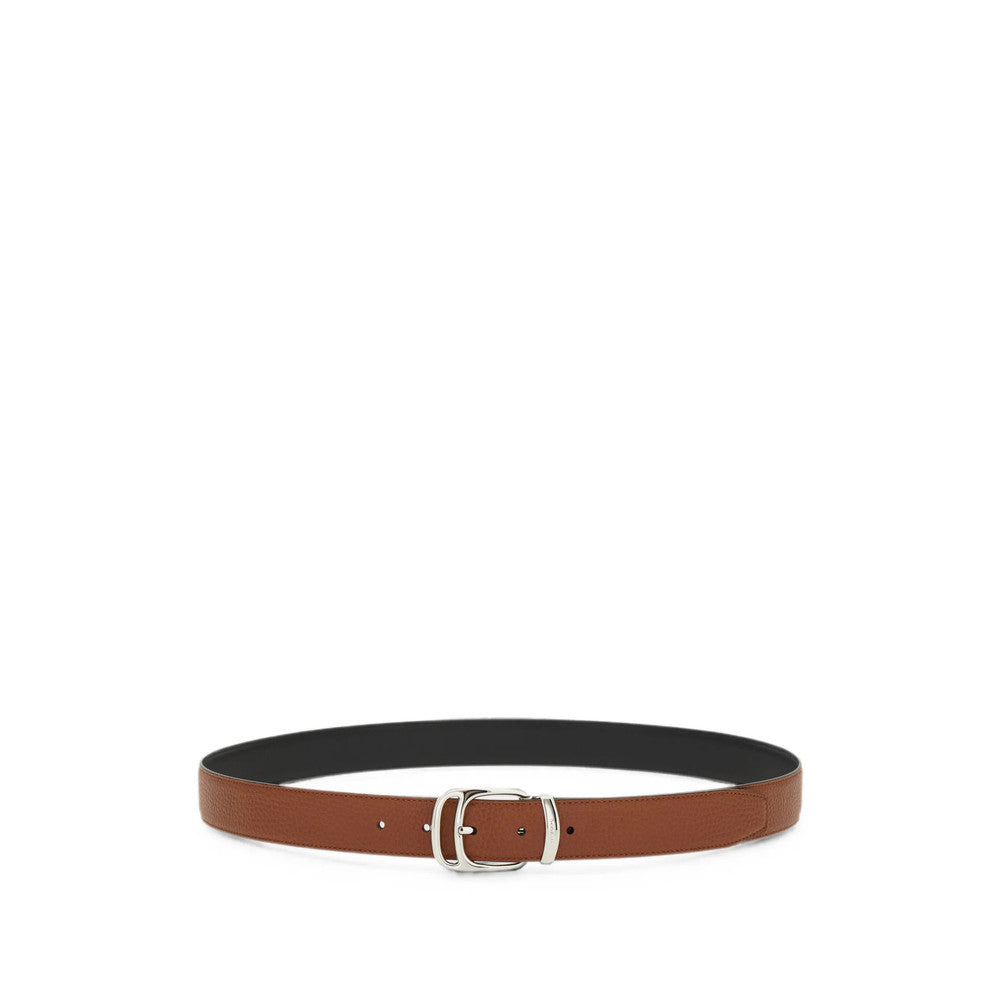 Brown Textured Reversible Belt 1