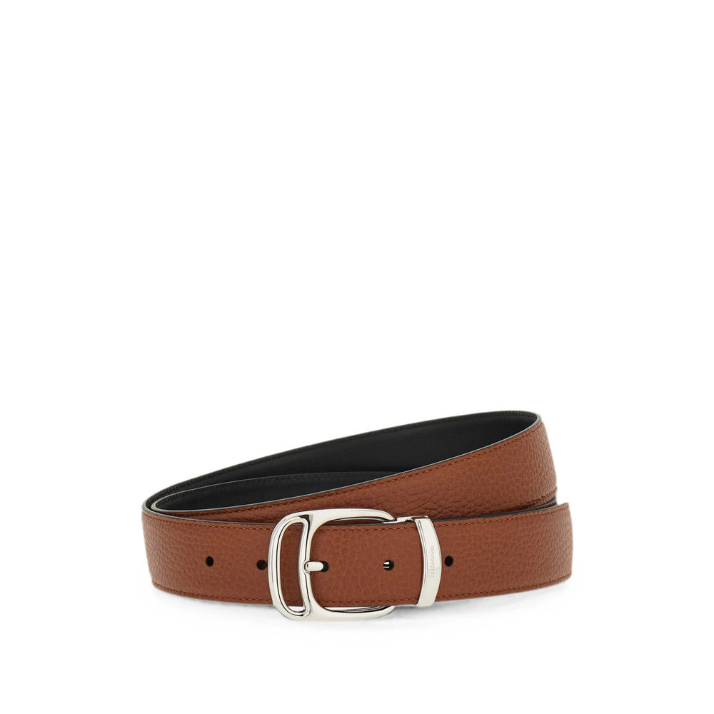 Brown Textured Reversible Belt 2