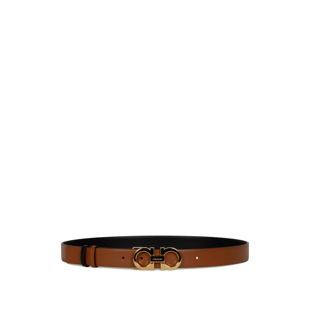 Brown Gancini Solid Reversible Belt 1