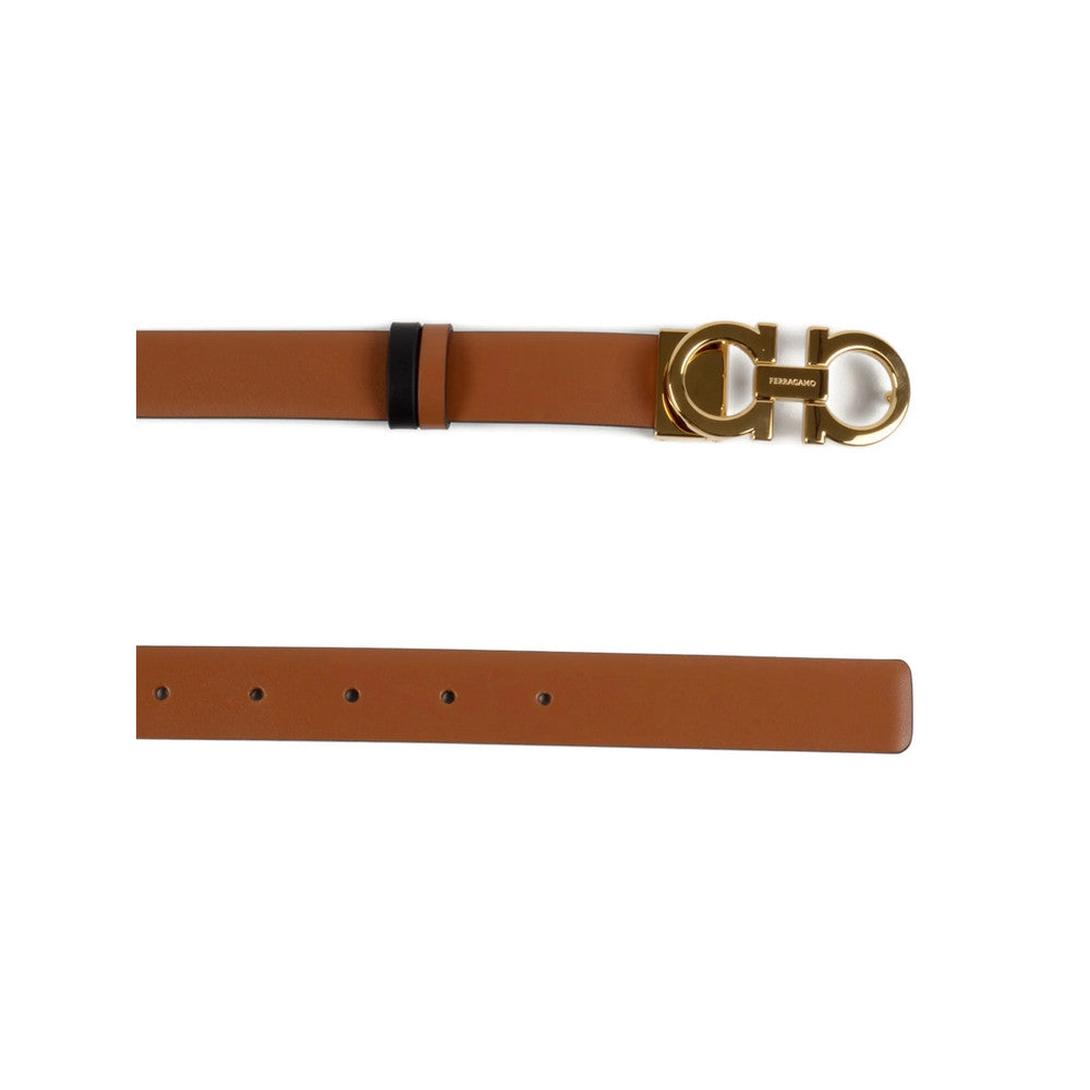 Brown Gancini Solid Reversible Belt 2