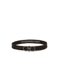 Black Gancini Woven Buckle Belt 1