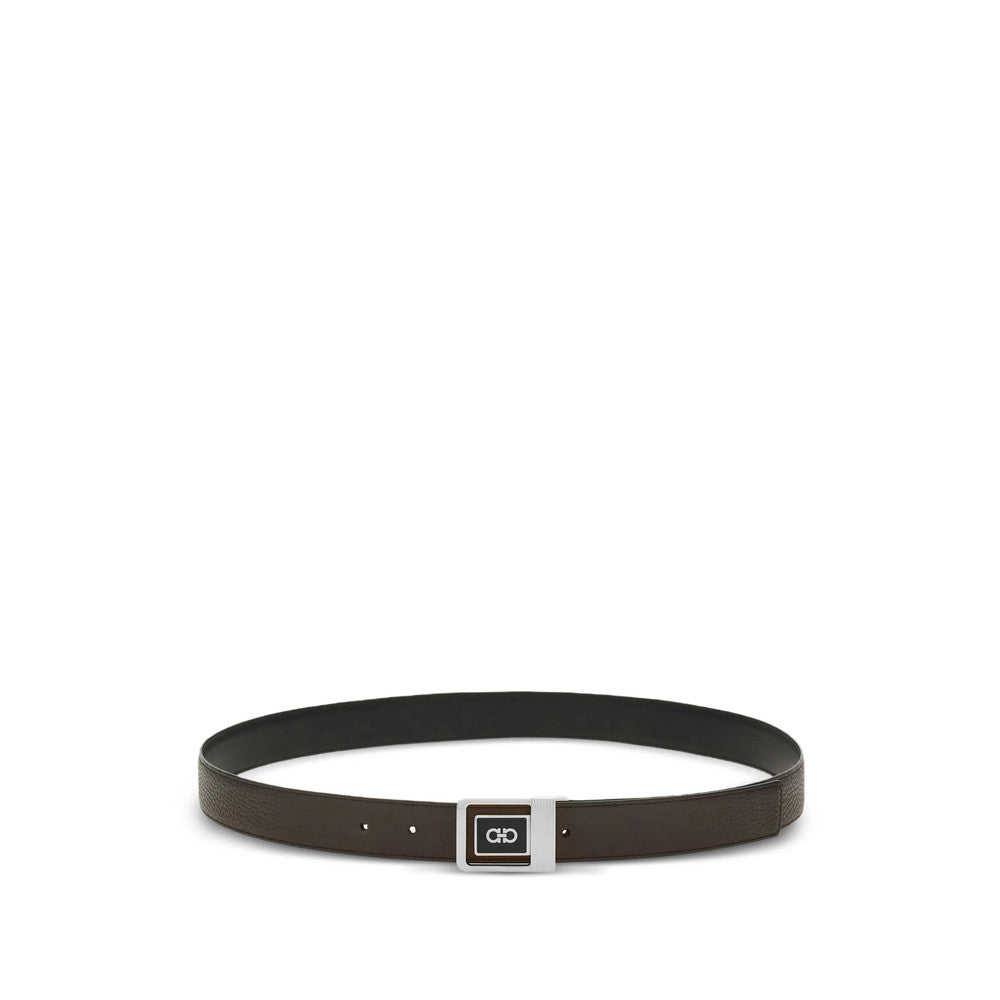 Brown Textured Reversible Belt 1