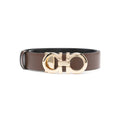 Brown Gancini Solid Reversible Belt 1