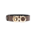 Brown Gancini Solid Reversible Belt 1