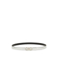 Silver Gancini Embellished Buckle Belt 1