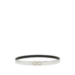 Silver Gancini Embellished Buckle Belt 1