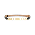 Black Gancini Solid Buckle Belt 1