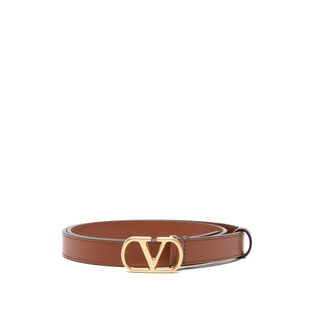 Brown VLogo Signature Buckle Belt 1