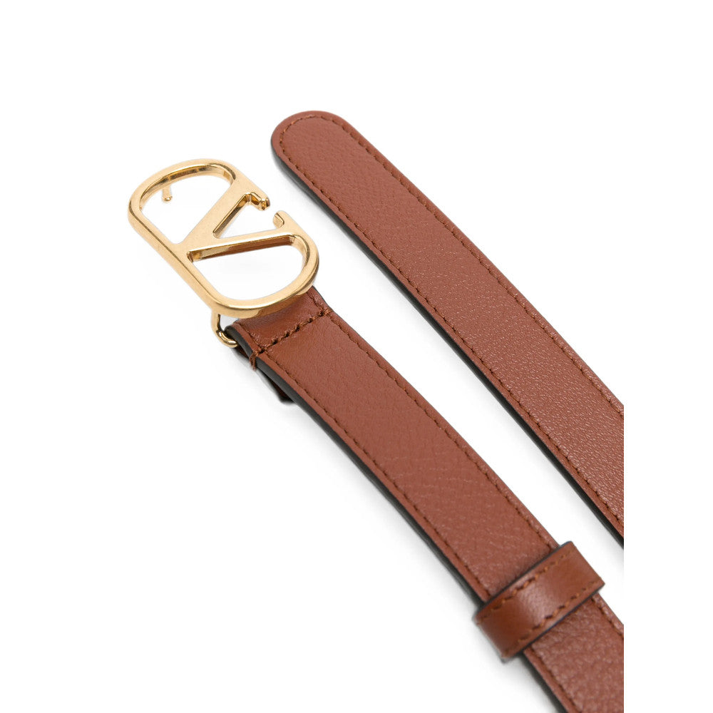 Brown VLogo Signature Buckle Belt 2