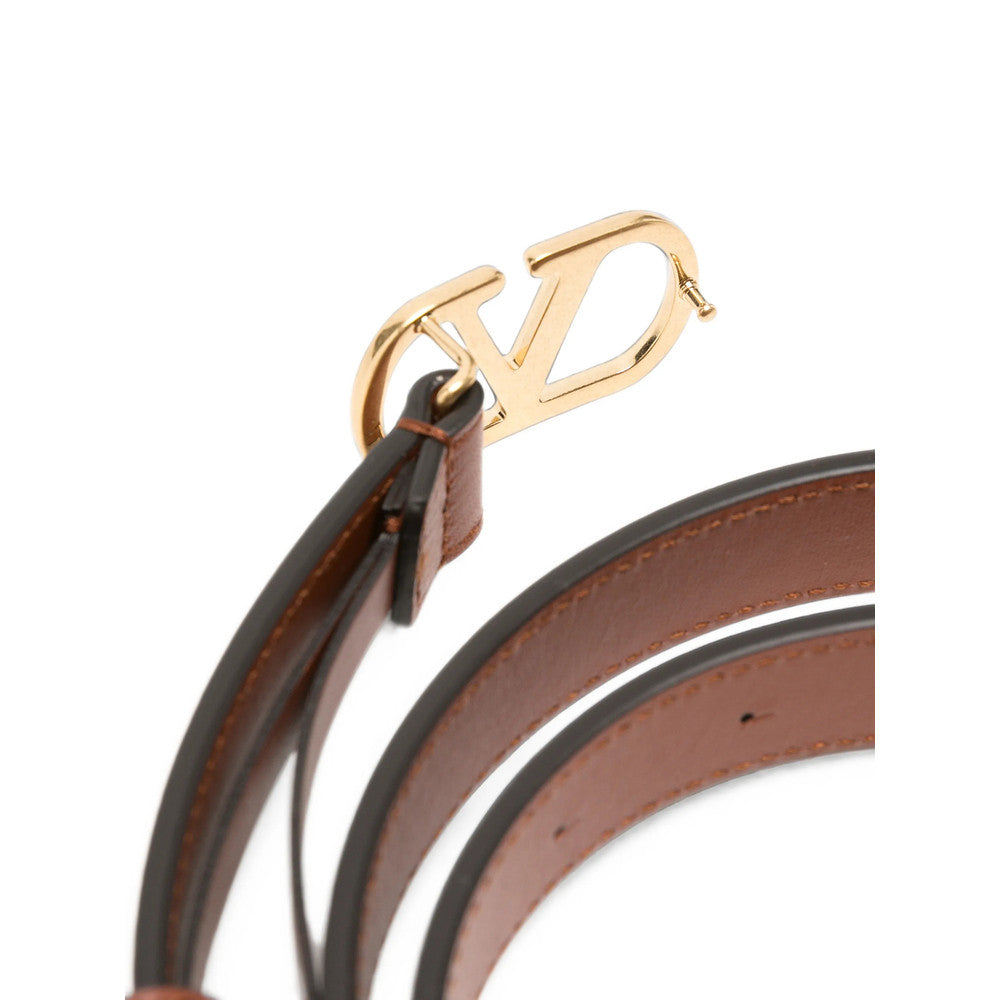 Brown VLogo Signature Buckle Belt 3