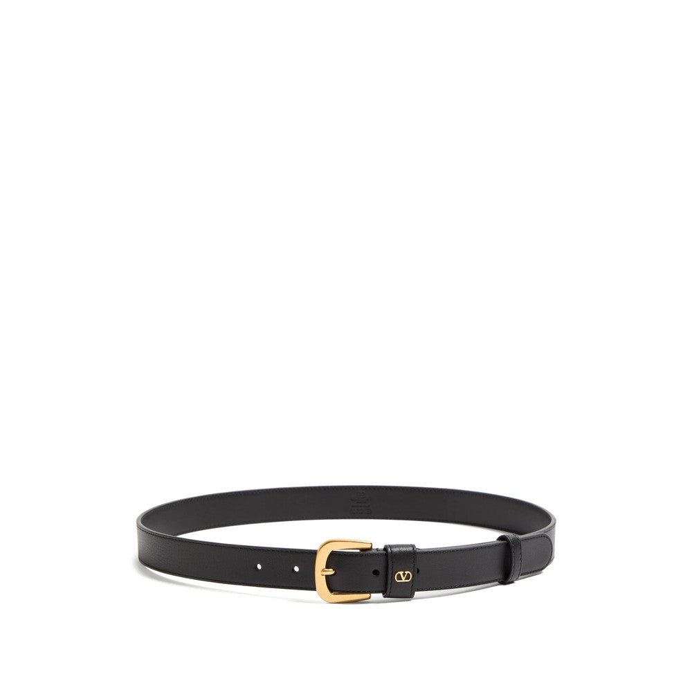 Black Textured Buckle Belt 1