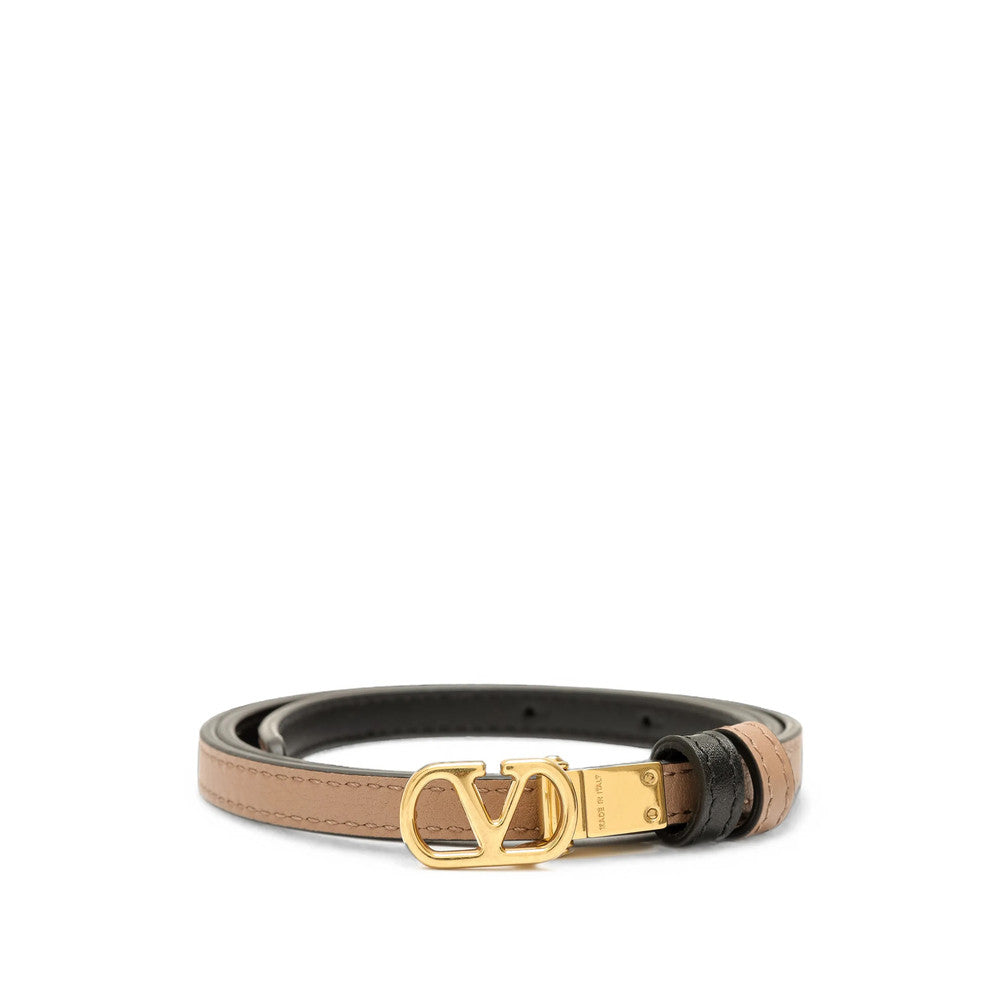 Black VLogo Signature Reversible Belt 2