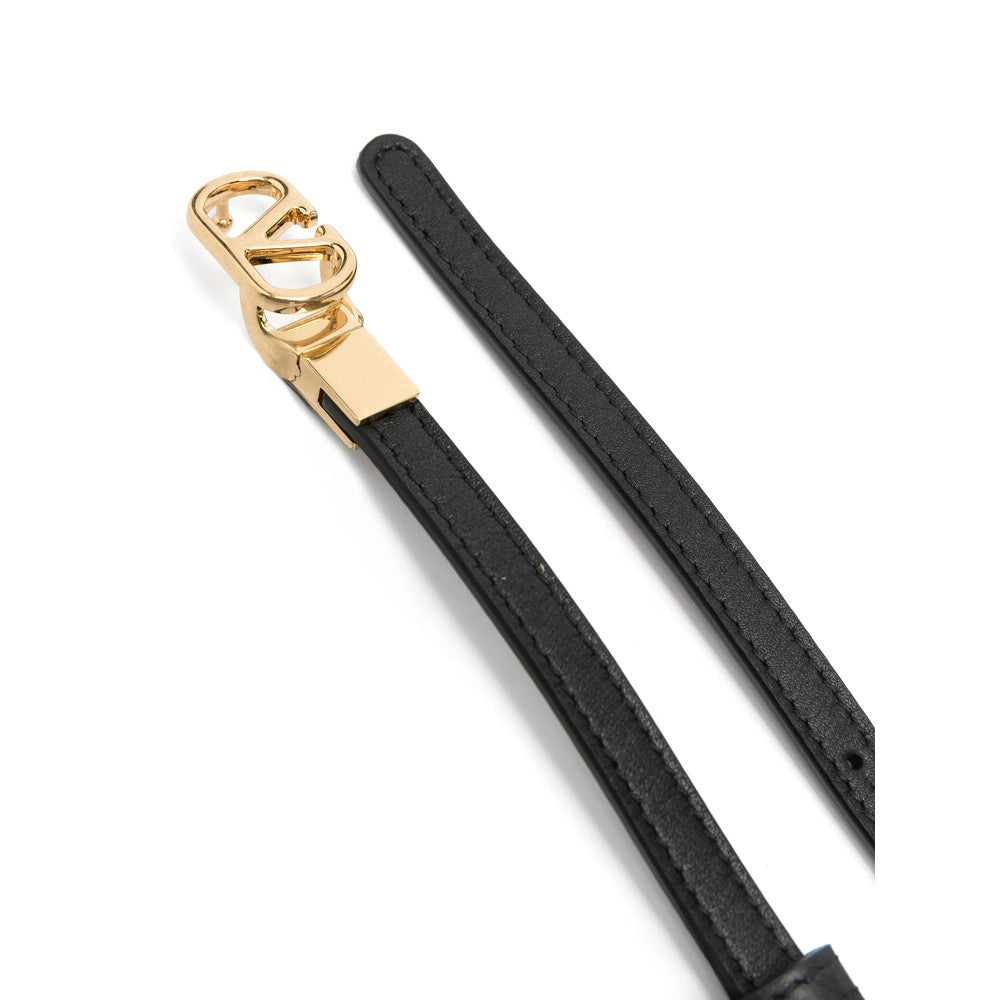 Black VLogo Signature Reversible Belt 3