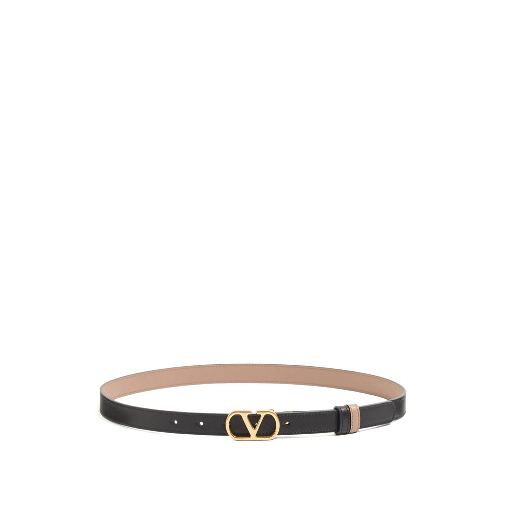 Black VLogo Signature Reversible Belt 1