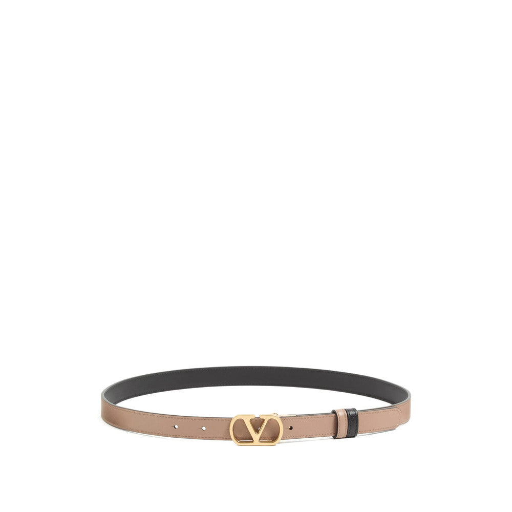 Black VLogo Signature Reversible Belt 2