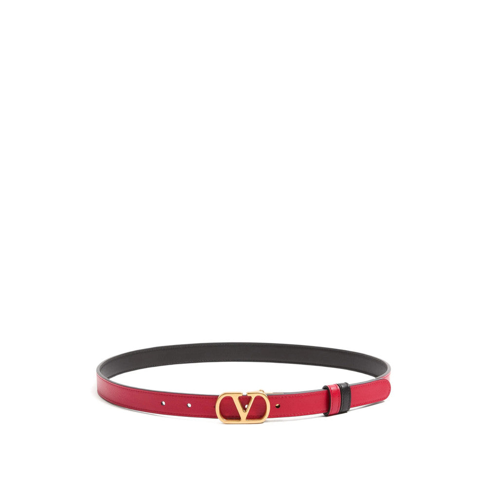 Black VLogo Signature Solid Adjustable Belt 2
