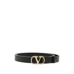 Black VLogo Signature Solid Formal Belt 1