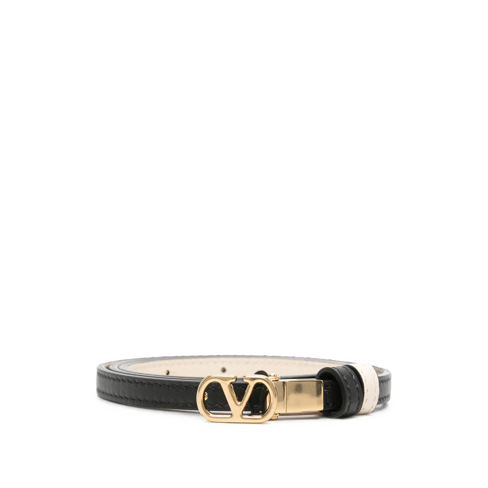 Black VLogo Signature Reversible Belt 1