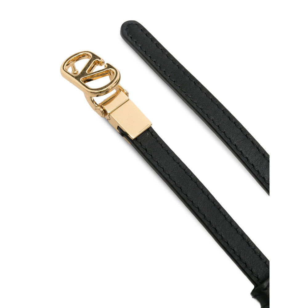 Black VLogo Signature Reversible Belt 3