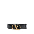 Black Textured Buckle Belt 1