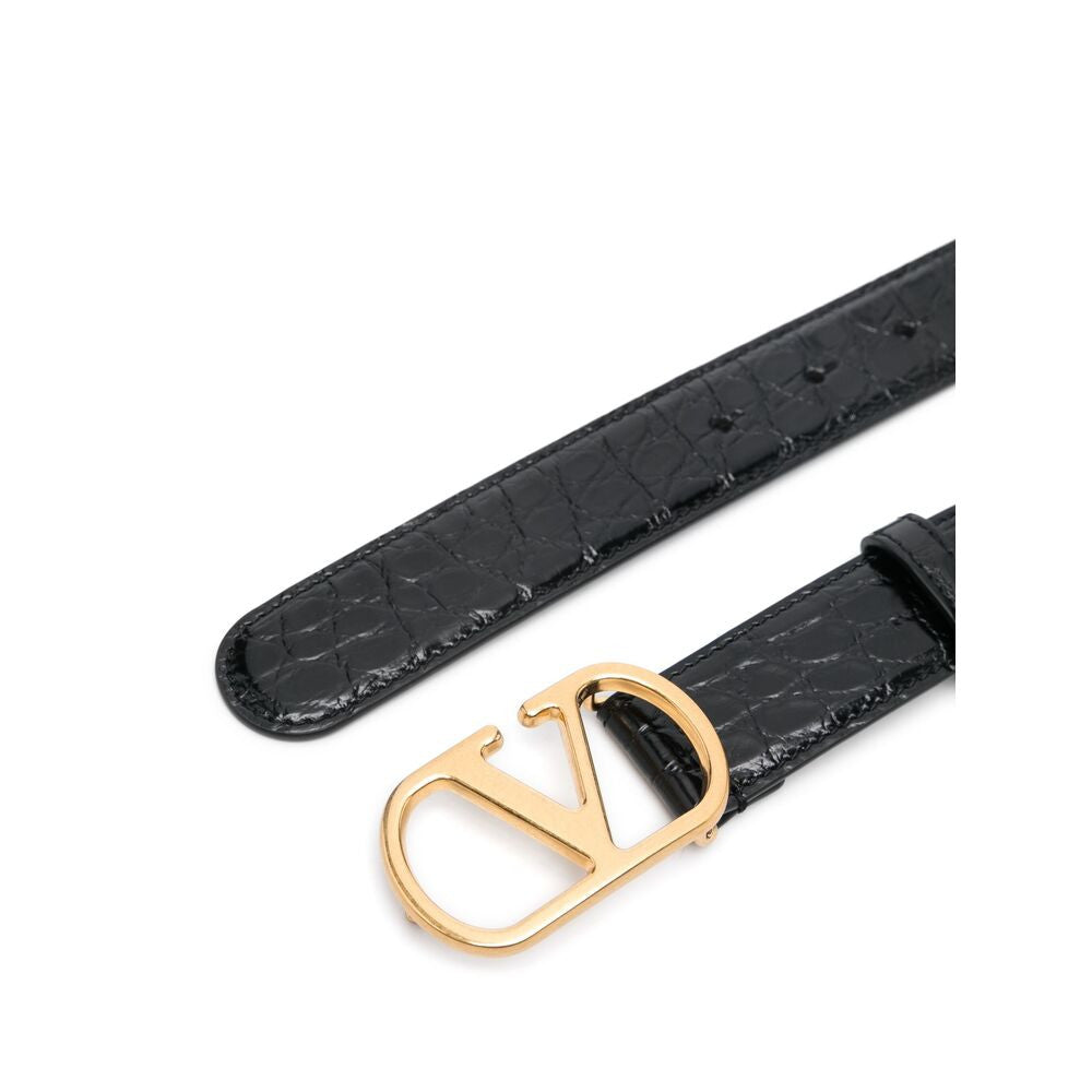 Black Textured Buckle Belt 2