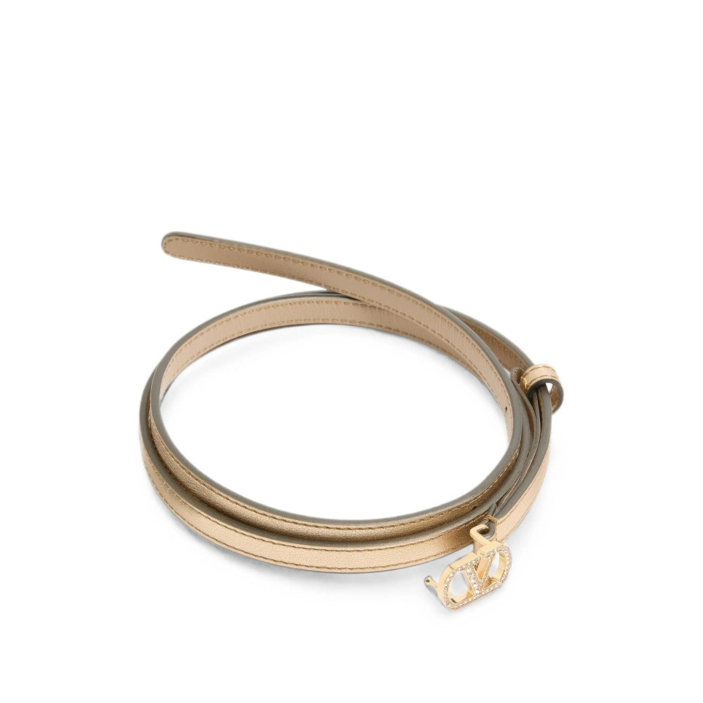 Golden Embellished VLogo Belt 2